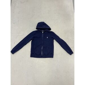 Ralph Lauren Sport Women's Navy Blue Full Zip Hoodie  Size Medium Slim Fit